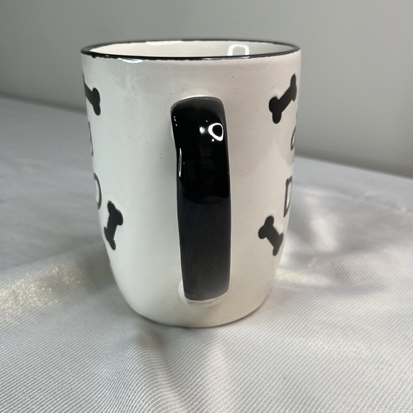 Petrageous Designs Dog Dad Hand Crafted Mug Black White Embossed 12oz - Picture 2 of 9